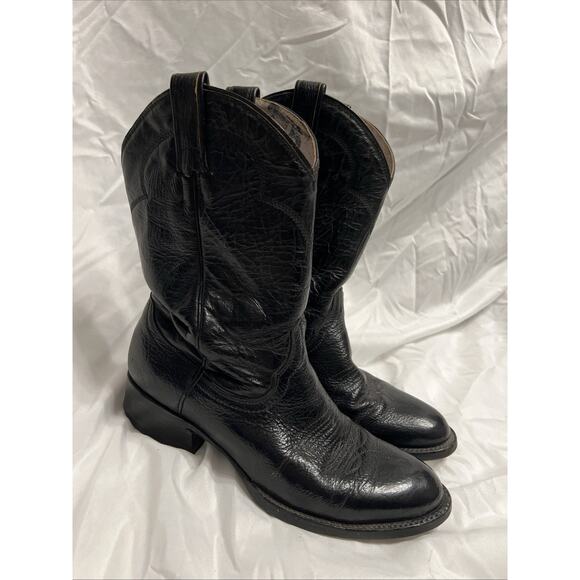 Cowtown Boots Black Leather 6.5 main image 7